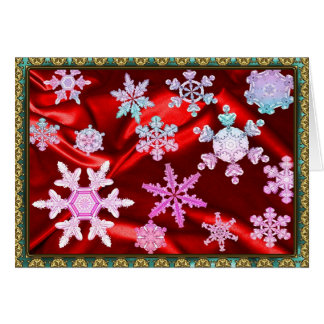 Magi och under av snöflingor #2 hälsningskort