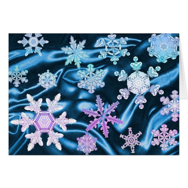 Magi och under av snöflingor #3 hälsningskort (Framsidan Horizontal)