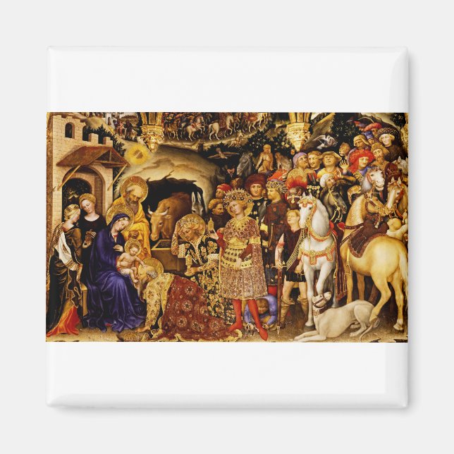Magi tillbedjan av Gentile da Fabriano Magnet (Framsidan)