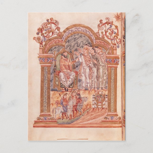 Magi Visiting Kung Herod Vykort (Framsida)