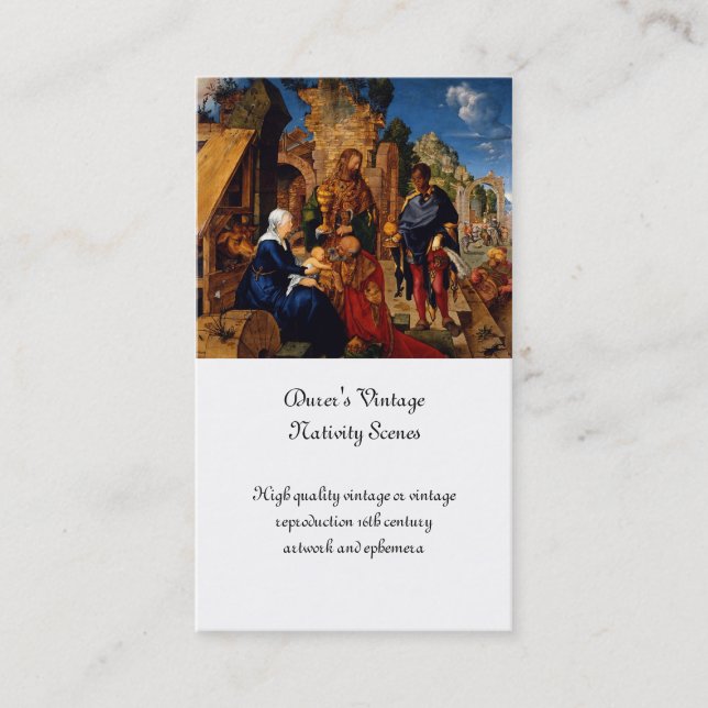 Magi Worship Baby Jesus Visitkort (Framsida)