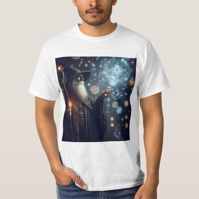 Magia en el Aire: Diseño de Mago Encantador T Shirt (Framsida)