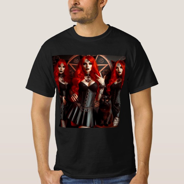 Magia negra con gato negro t shirt (Framsida)