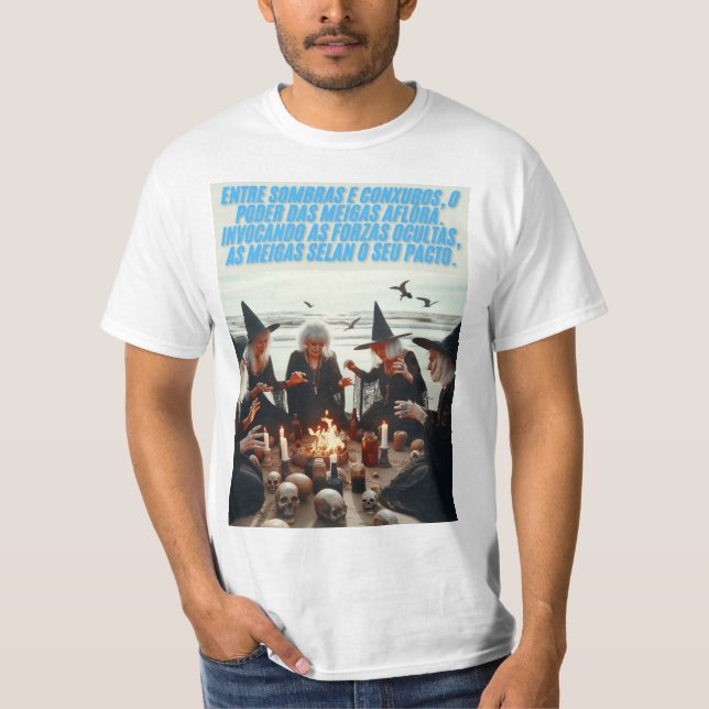  Magia Negra das Meigas na Praia T Shirt (Framsida)