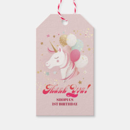 Magic 1st Birthday Unicorn Presentetikett