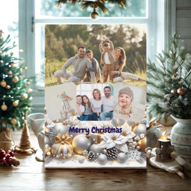  Magic 4 Photo Merry Christmas Holiday Card Julkort (Skapare uppladdad)