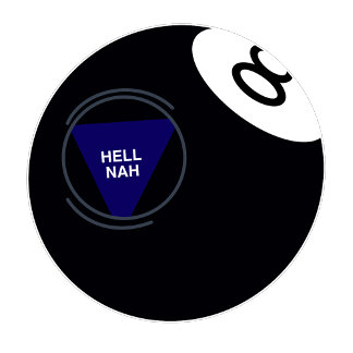 Magic 8 Ball Am I Stupid? Ironic Bowling Ball Klistermärken