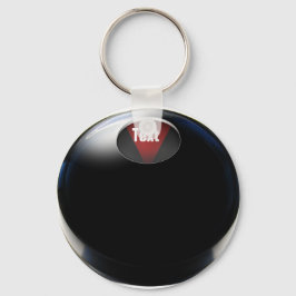 Magic 8 Boll (lägg till ditt svar) Nyckelring