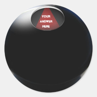 Magic 8 Boll Runt Klistermärke