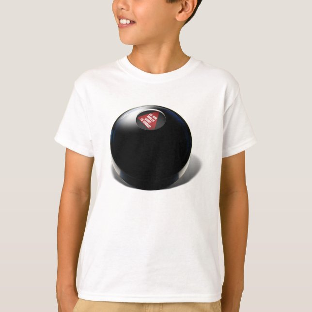 Magic 8 Boll säger: "Vill du verkligen veta?" Tee (Framsida)