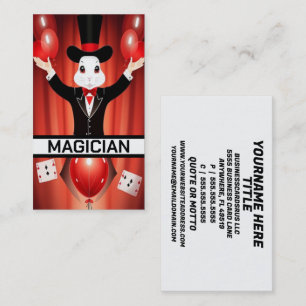 Magic Act för kanin Magician Party Visitkort