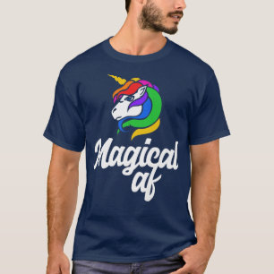 Magic AF Magic Unicorn Retro Rinbow T s Shirt