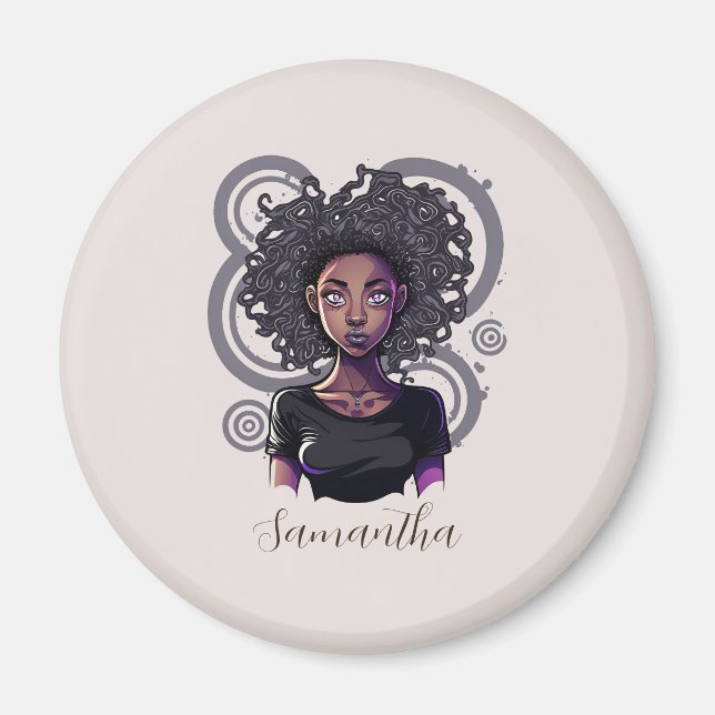 Magic Afro Woman Magnet (Framsidan)