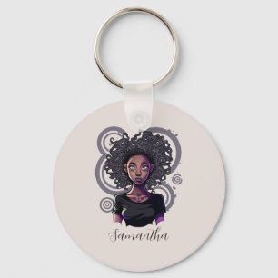 Magic Afro Woman Nyckelring