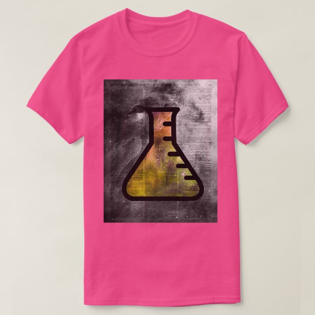 Magic Alchemy Vial Chemistry over Dictionary Art T Shirt (Design framsida)