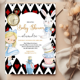 Magic Alice i Wonderland Baby Shower Inbjudningar