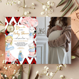Magic Alice i Wonderland Baby Shower Inbjudningar
