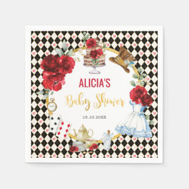 Magic Alice i Wonderland Baby Shower Tea Party Pappersservett