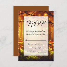 Magic Amber Forest Fairytale Bröllop OSA Kort