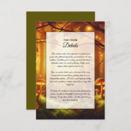 Magic Amber Forest Fairytale Bröllop Tilläggskort