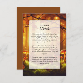 Magic Amber Forest Fairytale Bröllop Tilläggskort