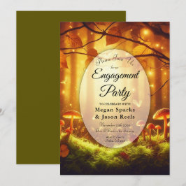 Magic Amber Forest Fairytale Förlovningsfest Inbjudningar