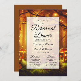 Magic Amber Forest Fairytale Rehearsal Dinner Inbjudningar