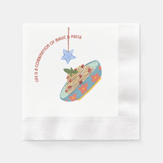 Magic and Pasta Napkin Pappersservett (Framsidan)