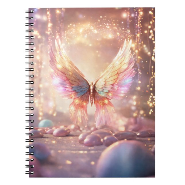 Magic Angel Vingar Glitter Anteckningsbok (Framsidan)