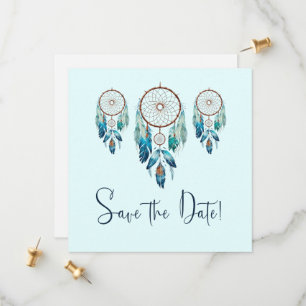 Magic Aquamarine Dreamcatcher Baby Shower Spara Datumet