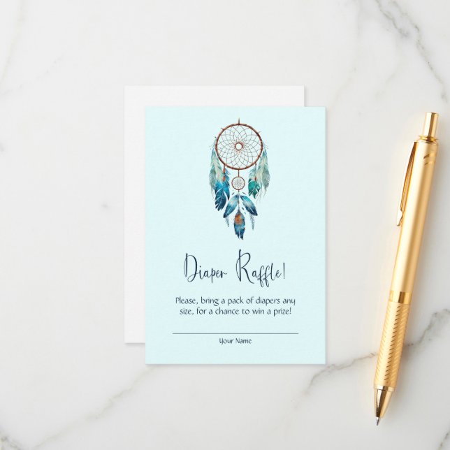 Magic Aquamarine Dreamcatcher Diaper Raffle Tilläggskort (Fram/Back In Situ)
