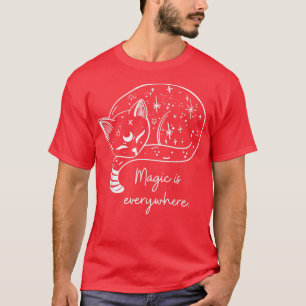 Magic är överallt där Cat Witchy Tee Ley Aesttheti