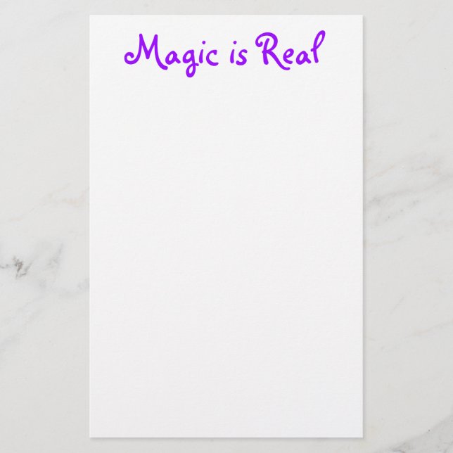 Magic är Real-stationery Brevpapper (Framsida)