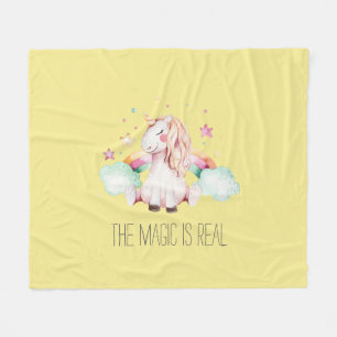 Magic är Real Unicorn Fleecefilt