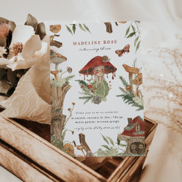 Magic Autumn Forest Fairy | Födelsedag Inbjudningar