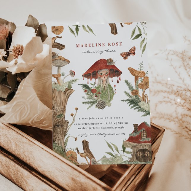 Magic Autumn Forest Fairy | Födelsedag Inbjudningar (Skapare uppladdad)