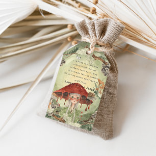 Magic Autumn Forest Fairy Födelsedag Presentetikett