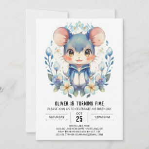 Magic Äventyr Mouse Birthday Inbjudningar