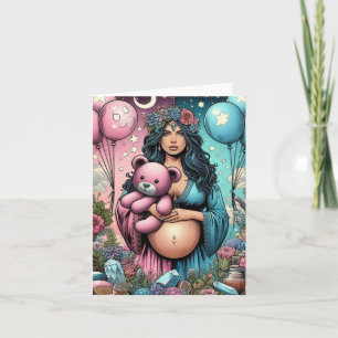 Magic Baby Shower   Gender-visning Anteckningskort