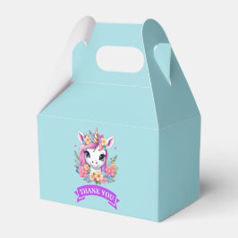 Magic Baby Unicorn med Flowers Presentaskar