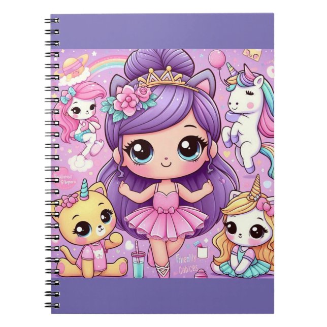 Magic Ballerina Notebook Anteckningsbok (Framsidan)