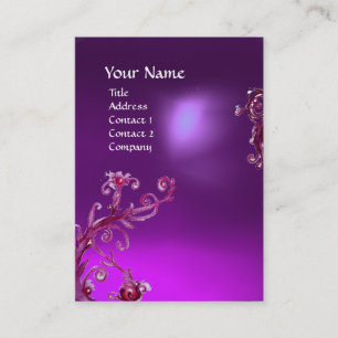 MAGIC BERRIES LILA AMETHYST GEM MONOGRAM VISITKORT
