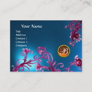 MAGIC BERRIES MONOGRAM, Blue Sapphire,topaz orang Visitkort