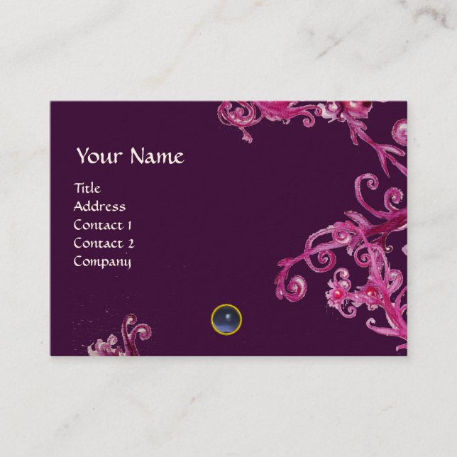 MAGIC BERRIES MONOGRAM Gem blue Visitkort (Framsida)