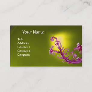 MAGIC BERRIES MONOGRAM GEM gult Visitkort