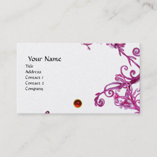 MAGIC BERRIES MONOGRAM Gem röd lila, vit pärl Visitkort