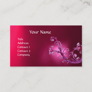 MAGIC BERRIES MONOGRAM GEM ruby rosa Visitkort