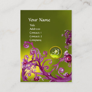 MAGIC BERRIES MONOGRAM GEM topaz gult Visitkort