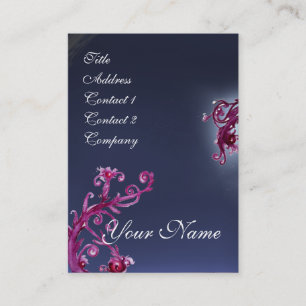 MAGIC BERRIES MONOGRAM lila Red blue mörk Visitkort