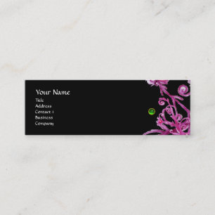MAGIC BERRIES MONOGRAM svart grönt röd lila Mini Visitkort